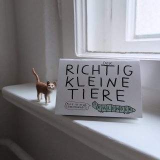 der RICHTIG KLEINE TIERE kalender – alle in etwa lebensgroß dargestellt!
immerwährender kalender.
a7 (7,4 x 10,5 cm), aufgeklappt etwa postkartengröße.
gedruckt auf recyclingpapier.
klammer zum aufhängen liegt bei!
diese tiere sind dabei:
wintergoldhähnchen
stummelschwanzchamäleon
etrusker-spitzmaus
elritze
zaunkönig
grünes heupferd
himmelblauer zwergtaggecko
bienenkolibri
perlhuhnbärbling
schweinsnasenfledermaus
barbadosfadenschlange
haselmaus
und ein geheimes BONUSTIER!
JETZT IM SHOP!
(und diesen samstag beim winter market beim @theroseoftheairportshop in berlin neukölln, 12-18 uhr, kommt!)
